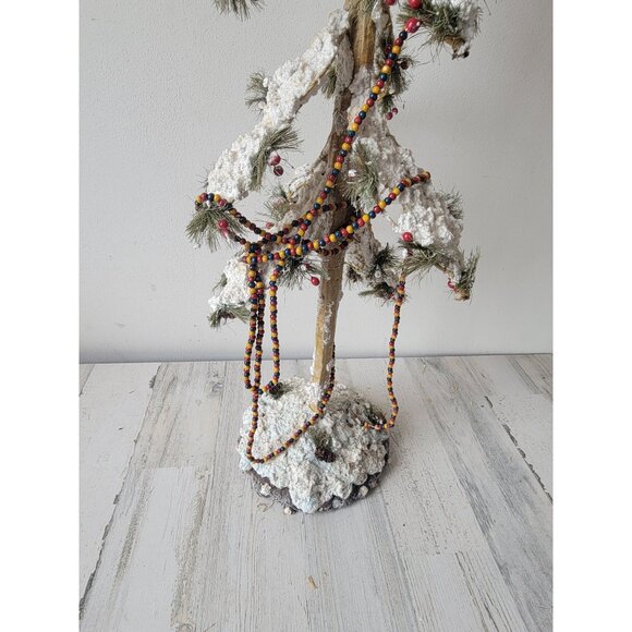 Large skinny tree branch cranberry glitter Xmas home decor vintage - Picture 13 of 14